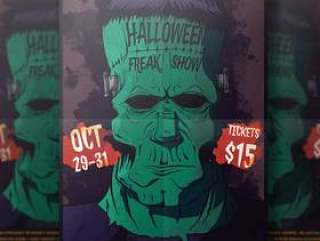 Zombie Halloween Party Flyer Template