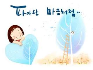韩国儿童插画psd素材-31