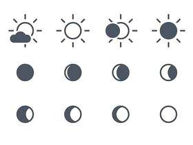 太阳和月亮的图标