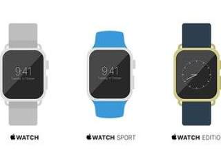 Flat Apple Watch Mockups