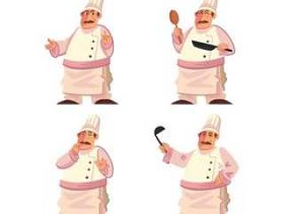 烹饪中的男厨师