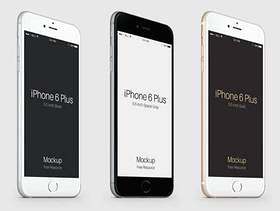 3-4 iPhone 6 Plus Psd矢量模拟