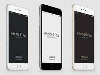 3-4 iPhone 6 Plus Psd矢量模拟