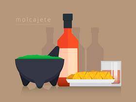 Molcajete和墨西哥食物矢量