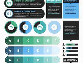 矢量信息图表集合