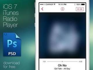 iTunes player for iOS7