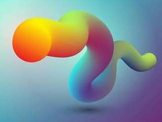 流体的抽象3D设计喜欢形状