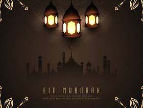 抽象Eid穆巴拉克伊斯兰背景