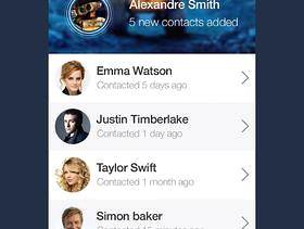 iOS7风格通讯录app界面