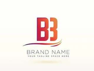 字母B可爱的logo设计模板
