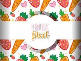 Fruit pixel background