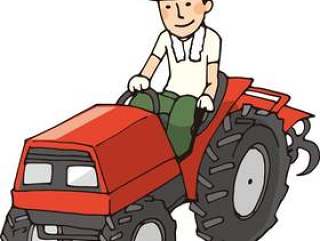 农业（拖拉机和人）