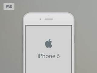 银色扁平iPhone 6模型