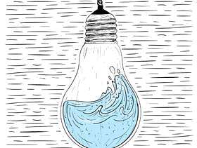 矢量手绘灯泡插画