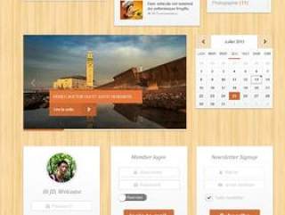 wood ui psd