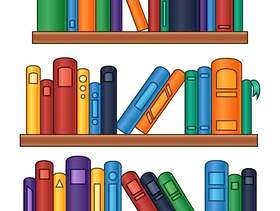 书架的传染媒介例证有五颜六色的书的