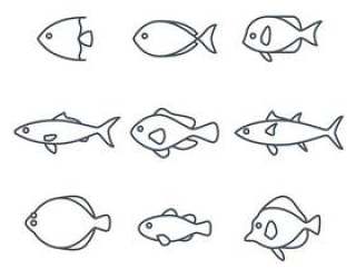 线性鱼图标