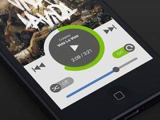 iphone音乐播放器UI界面