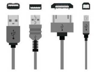 一套USB端口图标