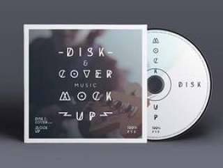Psd CD Cover Disk Mock Up