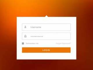 现代白色登录用户界面窗体设计矢量模板