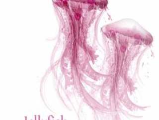 Jellyfish watercolor background