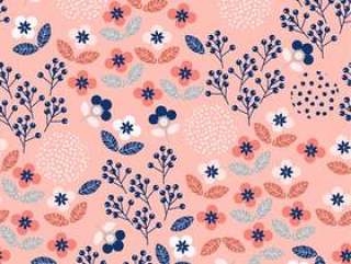 Small scale of Colorful Geometric floral seamless pattern