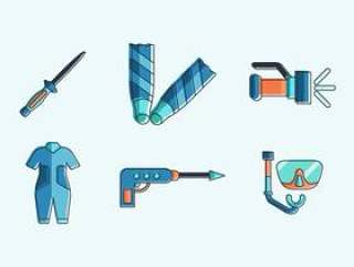 Spearfishing 矢量包