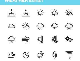 天气图标集矢量素材下载