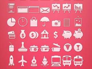 金融和交通类图标icon