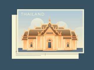 世界泰国传染媒介的明信片