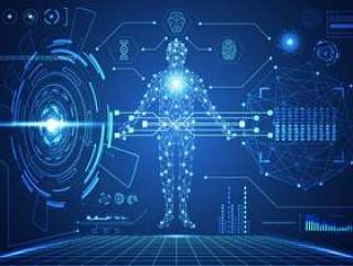 科技技术ui未来派人体医疗hud接口矢量素材下载