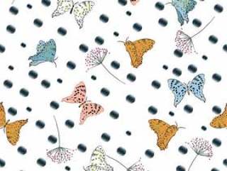 Beautiful flying butterflies seamless pattern