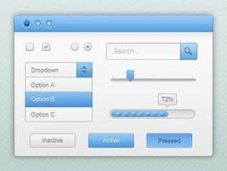 Web UI界面PSD分层素材