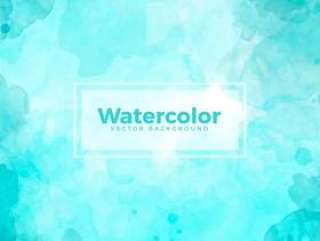 Blue Turquoise Watercolor Background