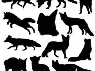 Fox Animal Forest Clip Art Silhouette Vector