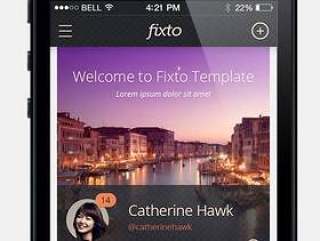 Fixto iPhone App UI Kit Psd