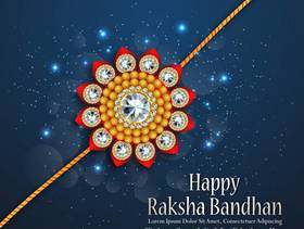 Raksha Bandhan贺卡设计为Happy Raksha Bandhan