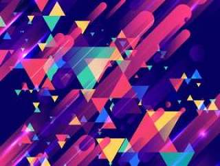 Abstract colorful elements modern geometric colorful