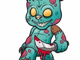 Cartoon Zombie teddy bear
