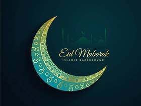 美丽的装饰eid穆巴拉克月亮背景