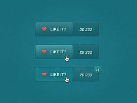 Facebook like 按钮图标psd