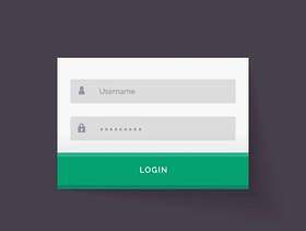 清洁平白色登录表单ui模板设计