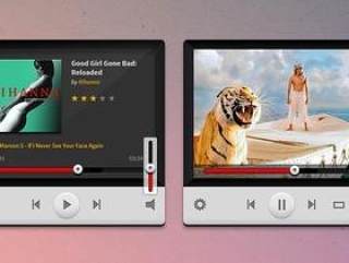 音乐视频播放器 - PSD分层素材