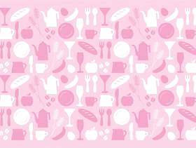 厨房图标模式（粉红色）