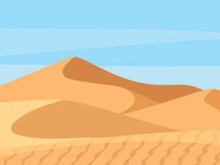 撒哈拉沙漠景观矢量
