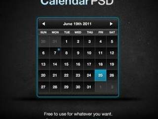 Calendar in PSD
