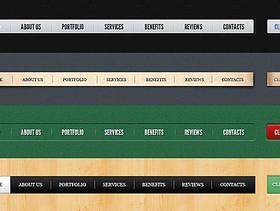 质感网页导航PSD分层素材