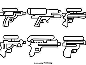 向量组的线条样式水枪图标