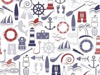 Nautical seamless pattern.